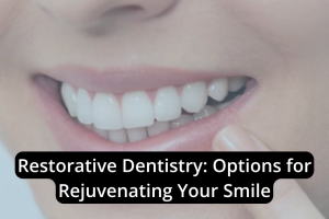 A woman's smile showcasing restorative dentistry options for rejuvenating your smile.